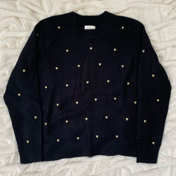 Lucky Brand Heart Studded Crewneck Sweater - Picture 4 of 8